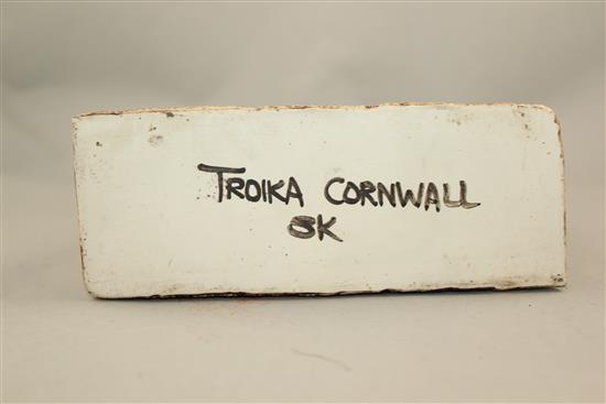 A Troika pottery double slab vase, c.1970, 35.5cm.